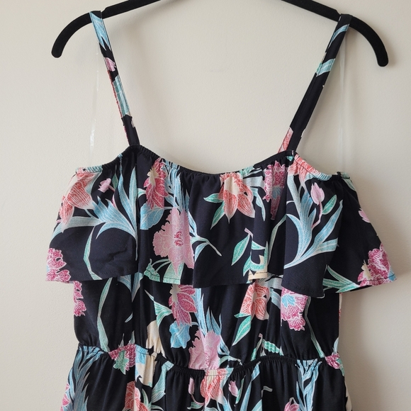 NWT Others Follow Go Barefoot Ruffle Peep Back Floral Dress - Picture 4 of 16